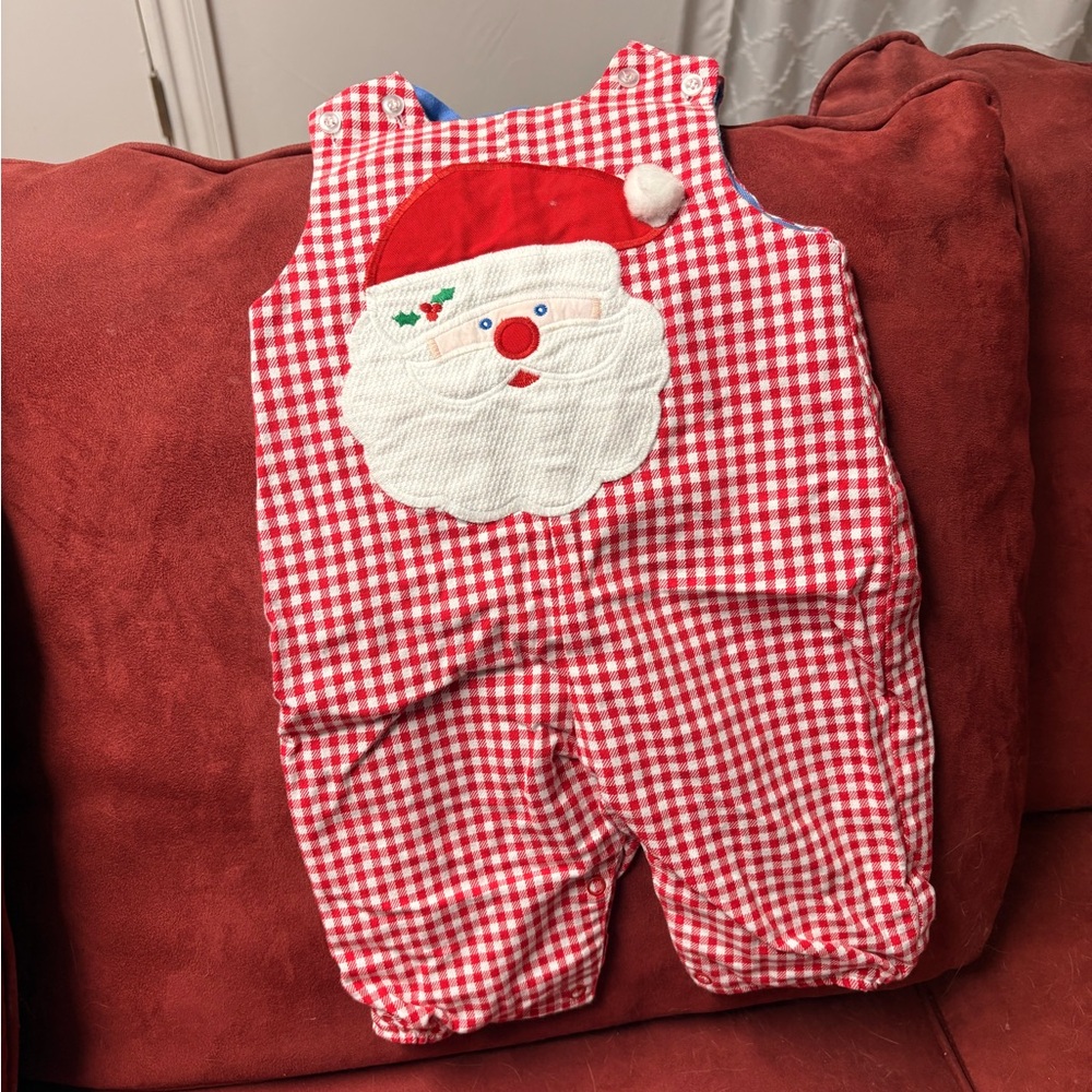 Festive Red Checkered Santa Bodysuit